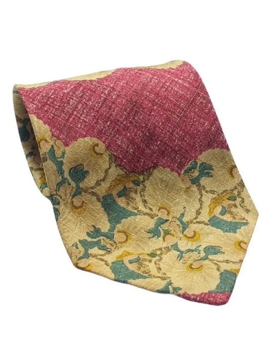 XMI Other - XMI For Nordstrom Silk Floral Tie Green Gold Red
